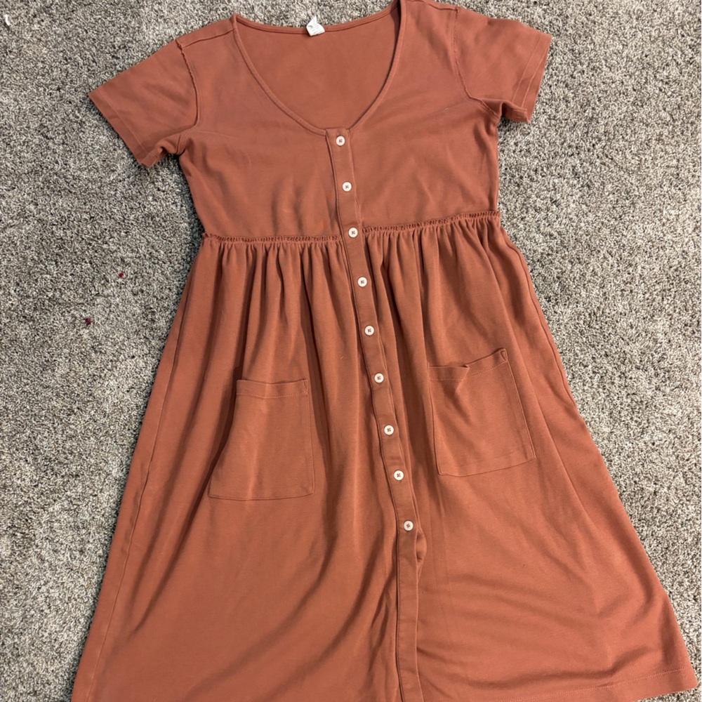 Kate Quinn light Rust Midi Dress